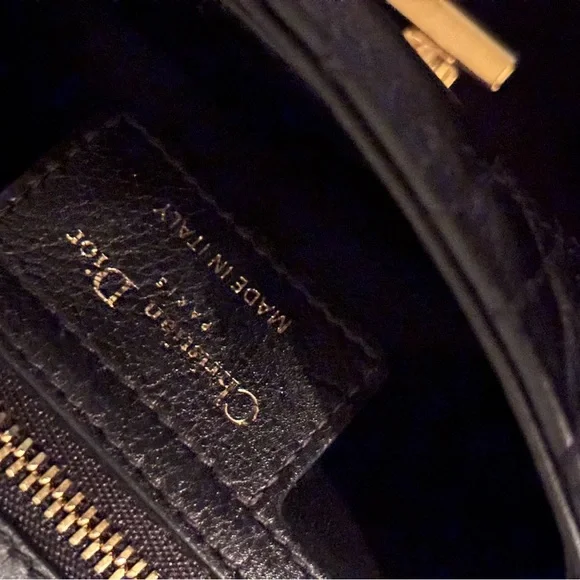 Dior Black Quilted Crossbody Bag with Gold Chain - Picture 9 of 9